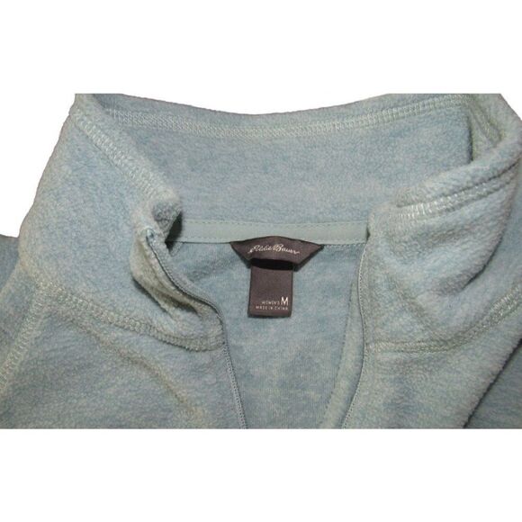 Eddie Bauer Aqua Blue 1/4 Zip Fleece Pullover Sz M‎ - Picture 2 of 4